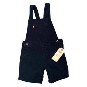 Levi’s Toddler Navy Blue Short Overalls 3T NWT Adjustable Straps